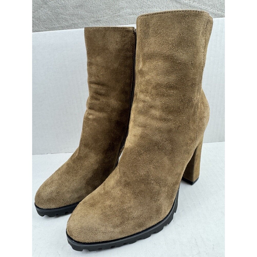 ALDO Brown Suede Block Heel Boots Women’s US 9 EUR 40